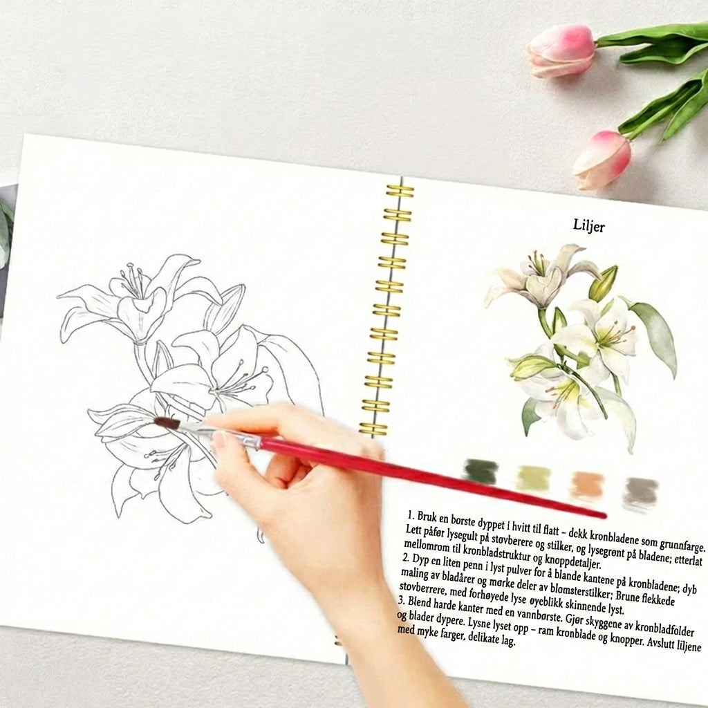 Komplett sett for akvarellmaling